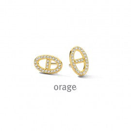 Boucle d'oreilles  plaqué or Dame Orage O4000