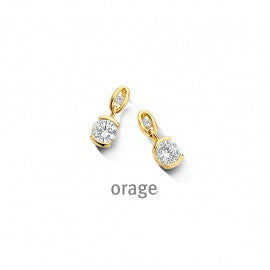 Boucle d'oreilles plaqué or Dame Orage O4003