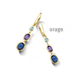 Boucle d'oreilles plaqué or Orage O6010