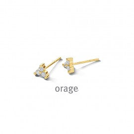 Boucle d'oreilles plaqué or Orage O6016
