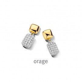 Boucle d'oreilles plaqué or Dame Orage O6017