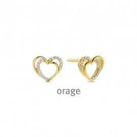 Boucle d'oreilles plaqué or Orage O6551