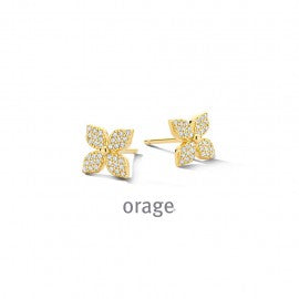 Boucle d'oreilles plaqué or Orage O6578