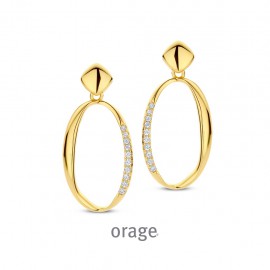 Boucle d'oreilles plaqué or  Orage O6580
