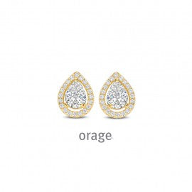 Boucle d'oreilles plaqué or Orage O6582