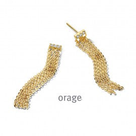 Boucle d'oreilles plaqué or Orage O6596