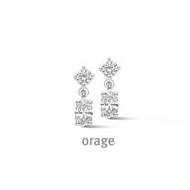 Boucle d'oreilles argent Dame Orage O6598