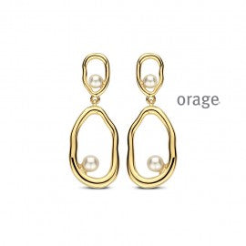 Boucle d'oreilles plaqué or Orage O6719