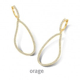 Boucle d'oreilles plaqué or  Orage O6904