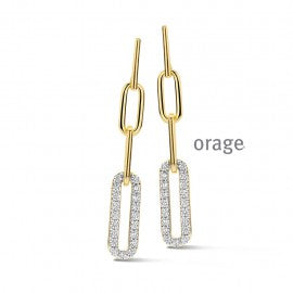 Boucle d'oreilles plaqué or Dame Orage O6915