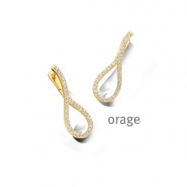 Boucle d'oreilles plaqué or Dame Orage O6916