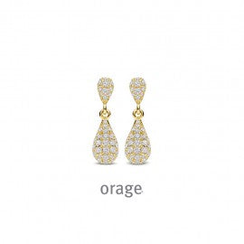 Boucle d'oreilles plaqué or Orage O7107