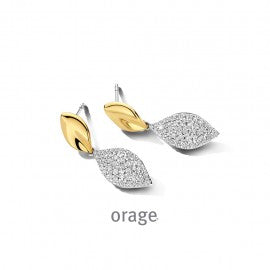 Boucle d'oreilles bicolore Orage O7108