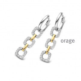 Boucle d'oreilles bicolore Orage O7118