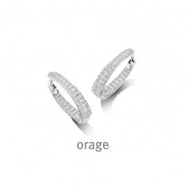 Boucle d'oreilles argent Dame Orage O7124
