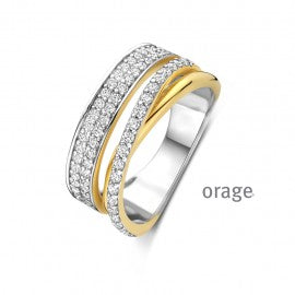 Bague bicolore Orage R1888