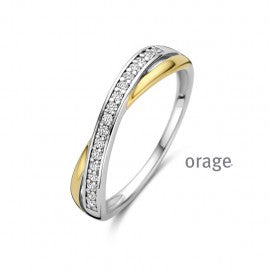 Bague bicolore Orage R6002