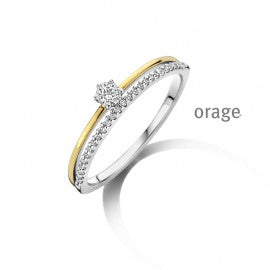 Bague bicolore Orage R6545