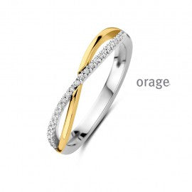 Bague bicolore Orage R6551