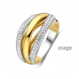 Bague bicolore Orage R6701