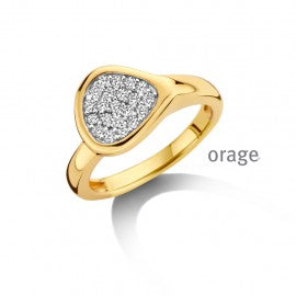 Bague plaqué or Dame orage R6703