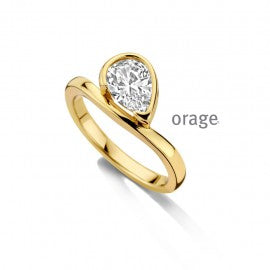 Bague  plaqué or Dame Orage R6704