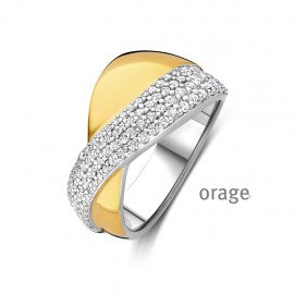 Bague bicolore Orage R7104