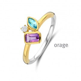Bague bicolore Orage R7107