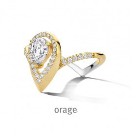 Bague plaqué or  Orage R8027
