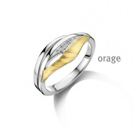 Bague bicolore Orage R9013