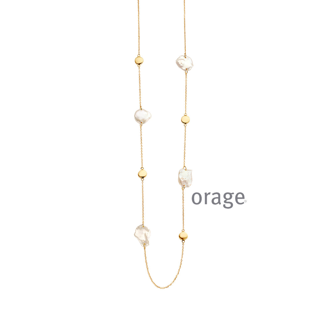 Collier plaqué or Perle d'eau douce K8724