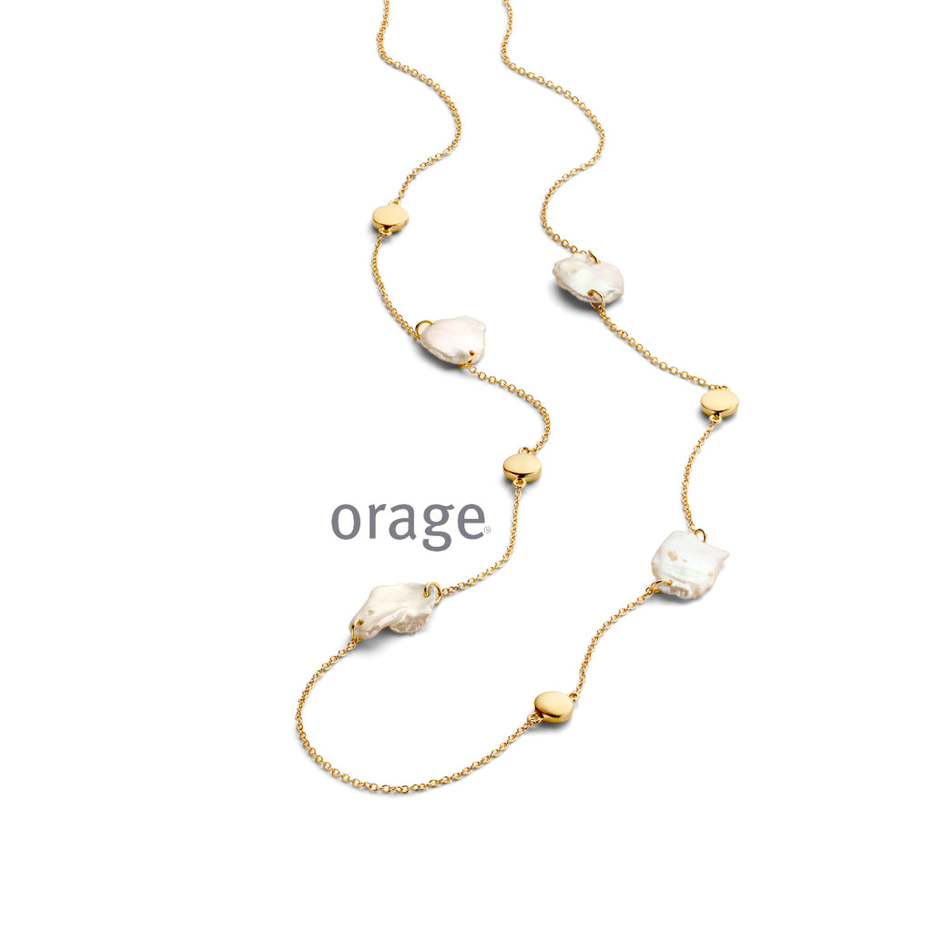 Collier plaqué or Perle d'eau douce K8724