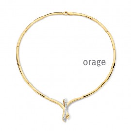 Collier plaqué or Orage K1294