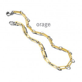 Collier acier bicolore Orage K2152