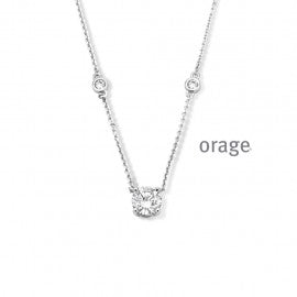 Collier argent Orage K3182