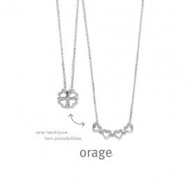 Collier argent Orage K6541