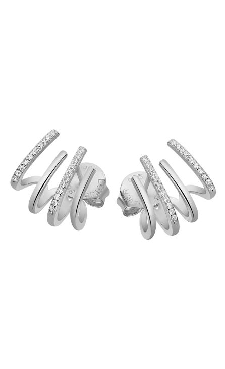 Boucle d'oreilles Lotus argent