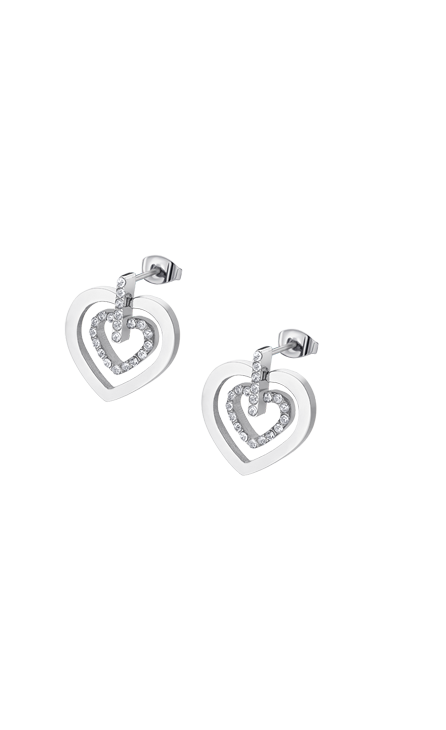 Boucle d'oreilles acier Lotus Dame