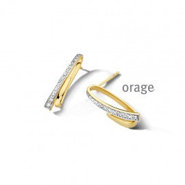 Boucle d(oreilles plaqué or Orage O1295