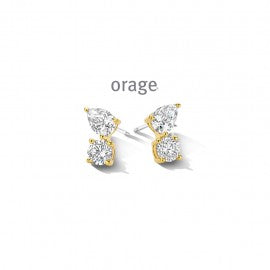 Boucle d'oreilles plaqué or Orage O3273