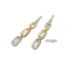 Boucle d'oreilles plaqué or Orage O3525