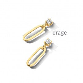 Boucle d'oreilles plaqué or Orage O3978