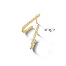 Boucle d'oreilles plaqué or Orage O8041