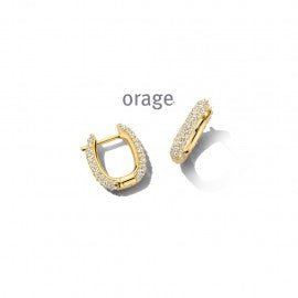 Boucle d'oreilles plaqué or Orage O8046