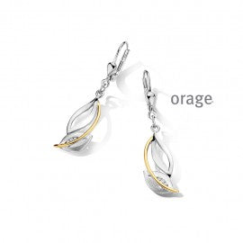 Boucle d'oreilles bicolores O9279
