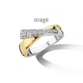 Bague bicolore Orage R1279